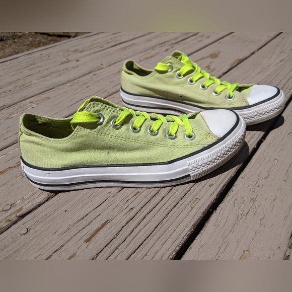 Y2K Vintage Unisex Neon Green Converse All Stars - Picture 6 of 11